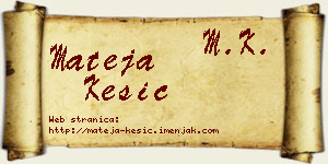 Mateja Kesić vizit kartica